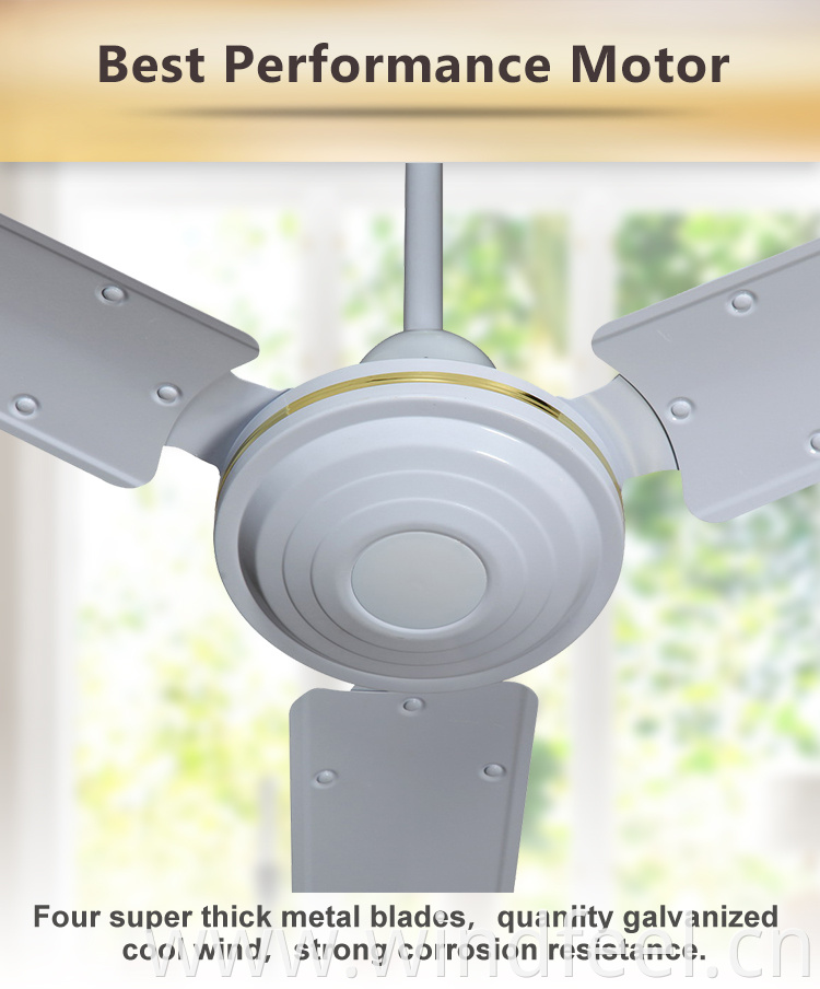 High Power 220V 240V Middle East Africa 56 Inch Ceiling Fans and Spare Parts with 5 Speed Regulator